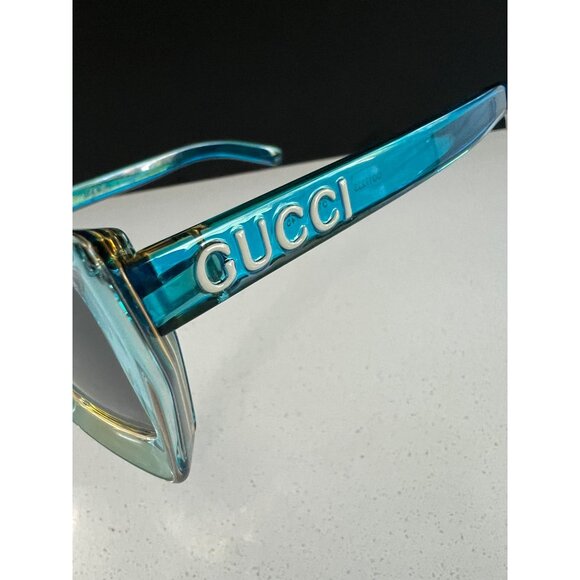 NEW Gucci Sunglasses GG1723S 003 Gucci Flat Top Sunglasses Blue (GG1723S-003-51) NEW main image 4
